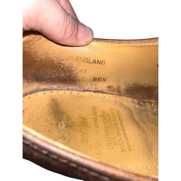 Vintage Dr Martens Mens 1461 3 Eye Leather Oxfords Sz 41 Or 8 Brown Distressed main image 2
